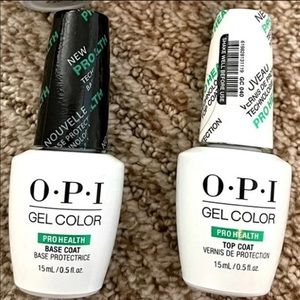 2 x New OPI Gel Base & Top Coat Polish ProHealth Nail Lot